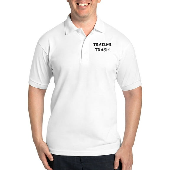 CafePress - TRAILER TRASH Golf Shirt - Golf Shirt, Pique Knit Golf Polo