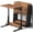 Light Brown 4 Pcs, variant on Folding Shaped End Table Set of Small Sofa Side Laptop Desk Couch TV Tray Table for Living Room Bedroom Rustic