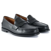 Polo Ralph Lauren Black Leather Penny Loafers With Polished Finish Black (Mens)