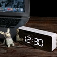thumbnail image 3 of Digital Alarm Clock Desktop Alarm Clock LED Mirror Alarm Clock Temperature Display, 3 of 8