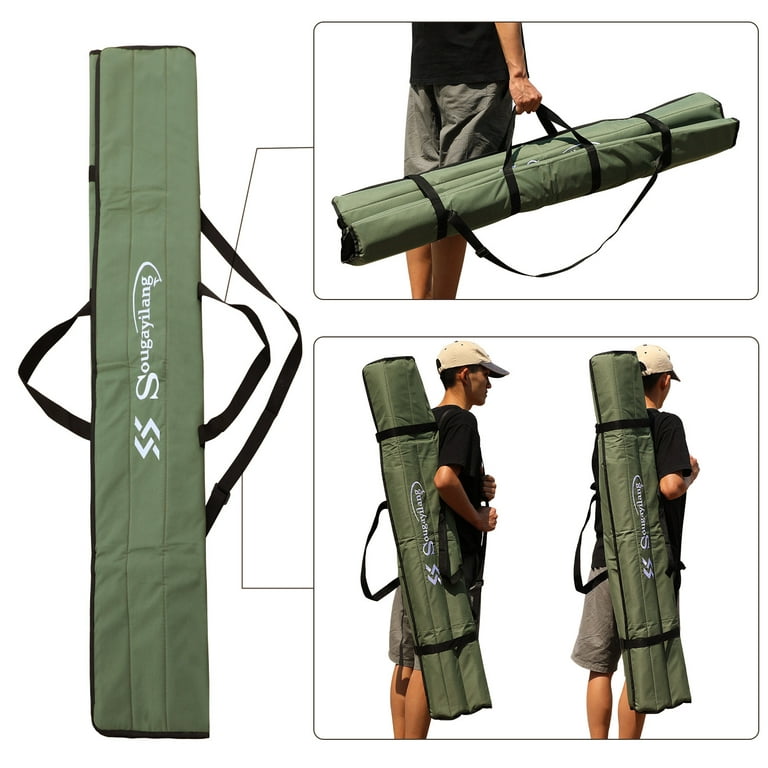 Sougayilang Fishing Rod Case Organizer Pole Storage Bag Fishing Rod and  Reel Carrier Organizer for Travel