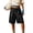 yue866-Black, variant on KHONTS Women's Lace Satin High Waisted Bermuda Shorts Knee Length Cute Basketball Shorts Green XL