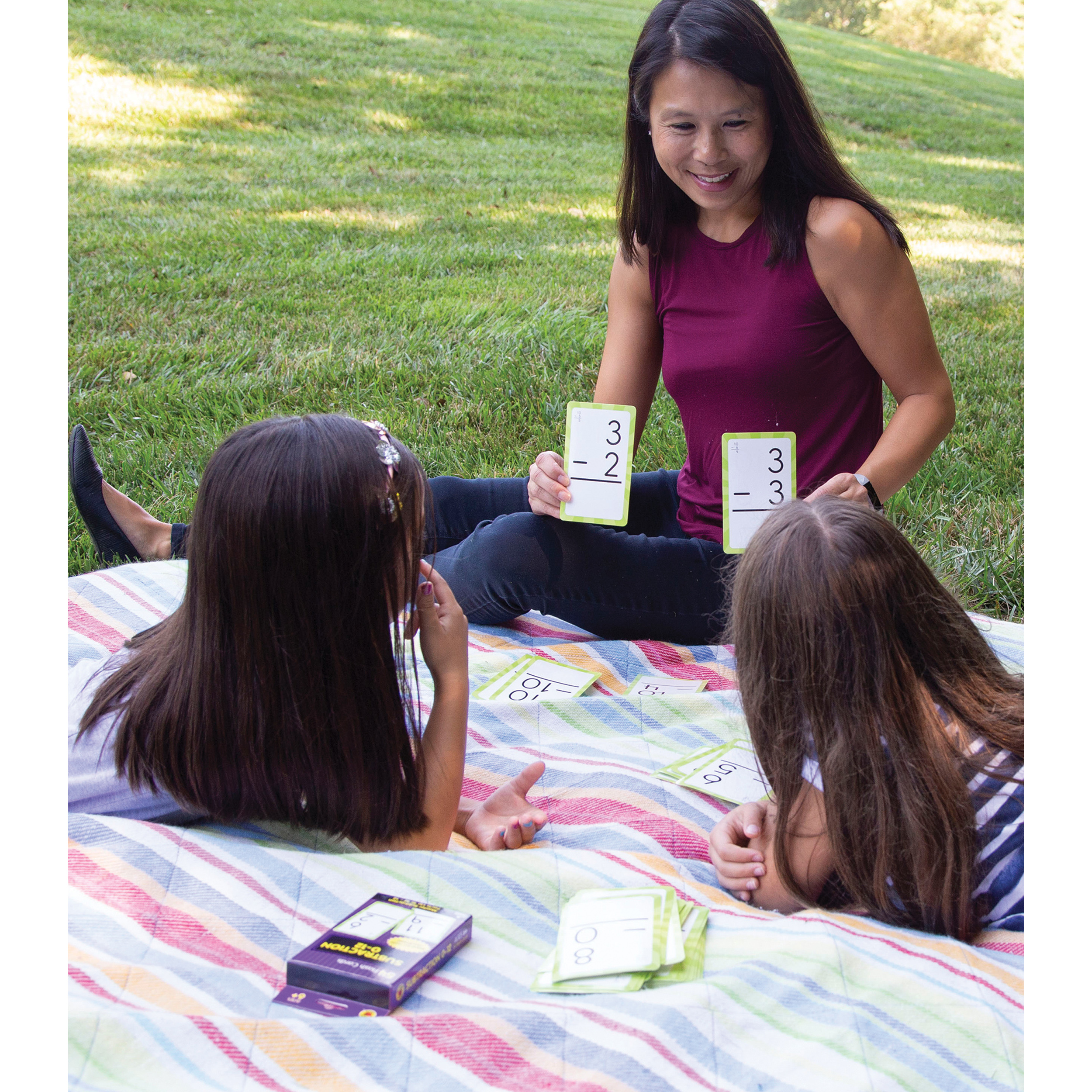 Brighter Child 4-Pack Math Flash Card Bundle (216 cards) Grade 1-5