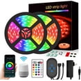 thumbnail image 1 of Segrass WiFi Led Strip Lights Compatible with Alexa,Google Home, 32.8ft RGB D Strips Light with Wifi Controller Music Sync Color Changing Rope lights for bedroom Party TV Home Decorative, 1 of 7