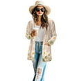 thumbnail image 2 of SCRAWLGOD Music Daisy Women's Cardigan Jacket Lightweight Sweaters for Women Fall Long Sleeve Sweater Coat with Pockets Size S Soft Long Printed Cardigan Women Travel, 2 of 7