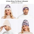 thumbnail image 5 of BZSMCE Winter Beanie Hats Casual Warm Cozy CapCircular Garden Of Flowers Pattern, 5 of 7