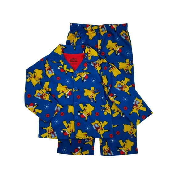 Pokemon Christmas Pikachu Little Boys 2P Flannel Sleepwear Pajamas Sleep Set 4