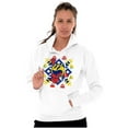 thumbnail image 3 of Ugly Christmas Pixel PACMAN Snowflake Hoodie Sweatshirt Women Men Brisco Brands S, 3 of 6