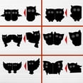 thumbnail image 4 of 6PCS Magnetic Cat Bookmarks, Cute Black Cat Design Kawaii Style Unique Book Markers Gift for Book Lovers Students, 4 of 7