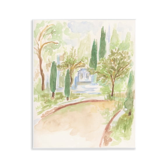Stupell Industries Path to Cottage Abstract Landscape & Nature Painting Unframed Art Print Wall Art, 11 x 14