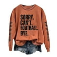 thumbnail image 1 of WEAIXIMIUNG Chandail Camouflage Femmes Femmes Décontracté Léger Col Rond Chandails Manches Longues Football Graphique Imprimé Chandail à Enfiler Chandails Blouse Haut, 1 of 4