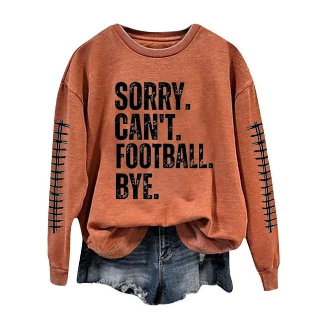 WEAIXIMIUNG Chandail Camouflage Femmes Femmes Décontracté Léger Col Rond Chandails Manches Longues Football Graphique Imprimé Chandail à Enfiler Chandails Blouse Haut