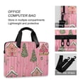 thumbnail image 4 of FORMRS 16" Laptop Bag Carrying Sleeve Case with Handle Travel Shoulder Briefcase, Pink Gingerbread House, 4 of 8