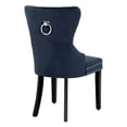 thumbnail image 5 of WestinTrends Wordford Velvet Dining Chairs Set of 4, Wingback Upholstered Button Tufted Dining Room Chairs with Pull Ring, Navy Blue, 5 of 11