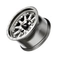 thumbnail image 4 of RockTrix RT111 18x9 Off-Road Wheels compatible with Toyota Tundra 2007-2021, Machined Silver 5x150 Rims +12mm Offset for 33-35 Inch Tire Clearance, Fits Sequoia, Land Cruiser, And Fits Lexus LX570, 4 of 4