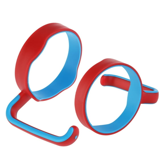 Hemoton Tumbler Handle Anti Slip 20oz Travel Mug Grip Cup Holder Cup Handles for Vacuum Insulated Tumblers Car Cup Holder Red