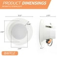 thumbnail image 3 of LED Recessed Ceiling Lights Dimmable, 4 inch Baffle Trim 5CCT Selectable Round LED Downlight Retrofit 10W, Energy Star, Adjustable color 1 pack, 3 of 9