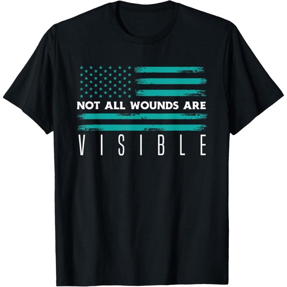 Premium Comfort - American Flag Not All Wounds Trigeminal Neuralgia Awareness T-Shirt