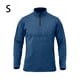 thumbnail image 5 of Minnieouse Jersey de capa Base con media cremallera para hombre, camiseta de manga larga transpirable de Color sólido, ropa interior térmica deportiva Camisetas Azul S Minnieouse AP013080-06, 5 of 6