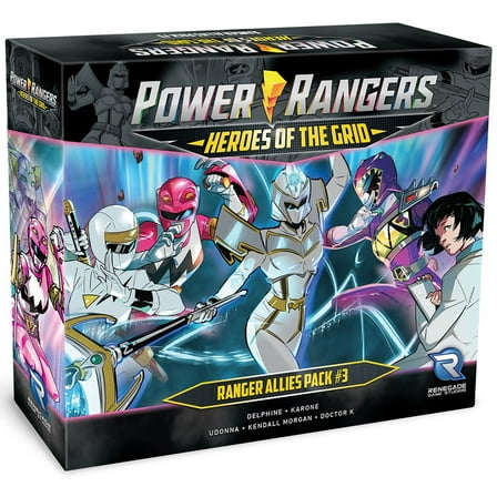 Power Rangers Heroes of the Grid: Ranger Allies Pack #3 - Expansion, 5 New Female Heroes & Cards, Renegade Game Studios, RPG For 2-5 Players, 45-60 Min Playing Time, Ages 14 