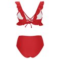 thumbnail image 7 of OSFVNOXV Cute Swimsuits for Women High Waisted Bathing Suit Push Up Bra Padded Seamless Bikini Top and Hipster Swimwear Underwear Bottom, 7 of 7