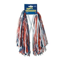 Beistle Club Pack of 48 Pre-Packaged Red, White and Blue Football Themed School Spirt Poly Shakers