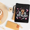 thumbnail image 3 of HELLHERO Gift Bag Zipper Pouch with Lightweight Polyester Fabric Book Cover Carrying Case Book Protection Paperbacks Bible for Reader 11.4 Inch X 8.66 Inch, Dog Stylist, 3 of 8