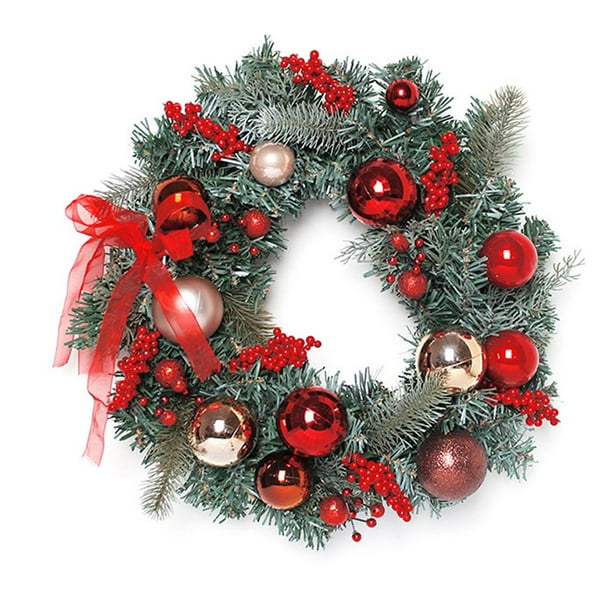 Navidad Con Bola De Navidad Para Puerta Delantera Guirnalda De Feliz Navidad Guirnalda Adorno De Árbol De Navidad Speravity HA045238-02
