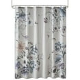 thumbnail image 2 of Madison Park Cassandra Printed Shower Curtains, Cotton Bathroom Curtains, Blue, 72” x 72", 2 of 7