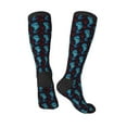 thumbnail image 4 of Fotbe Blue Seahorse print Women's Men's Novelty Crew Socks Cotton Socks Knee High Socks for Walking,Running,Nurses,Pregnancy, 4 of 9