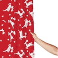 thumbnail image 3 of Shower Curtain, Minimalist Cute Deer Red White Waterproof Fabric Plastic Shower Curtain, Drying Fast Bathroom Curtain with 9 Buttonholes, Ruffle Shower Curtain 60x72in, 3 of 8