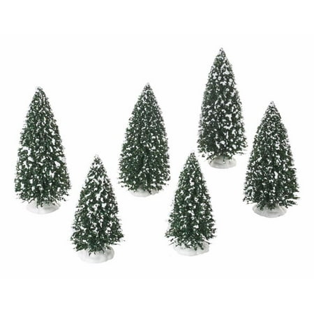 - Department 56 Village Frosted Pine Grove Evergreen Tree Figurine Set 6 4054236
