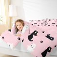 thumbnail image 4 of Feelyou Kawaii Cat Kitten Queen Comforter Set for Kids, Cartoon Animal Lover Bedding Sets, Girly Pink Cartoon Reversible Bedding Comforter Set, Ultra Soft Bedroom Decor, 3-Piece, 4 of 8