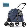 thumbnail image 1 of BL09 Pet Stroller with Water Cup Holder Lightweight Folding Cat Aluminium Alloy Cat Dog Trolley Four-wheeled Outdoor Travel ShopWise Round, 1 of 6