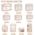 thumbnail image 3 of Veken 10 Set Packing Cubes for Travel, Beach Vacation Essentials Accessories for, Suitcase Organizer Bags for Luggage with Hanging Toiletry & Shoe Bag, Birthday Gifts for Women Mom Her, 3 of 11