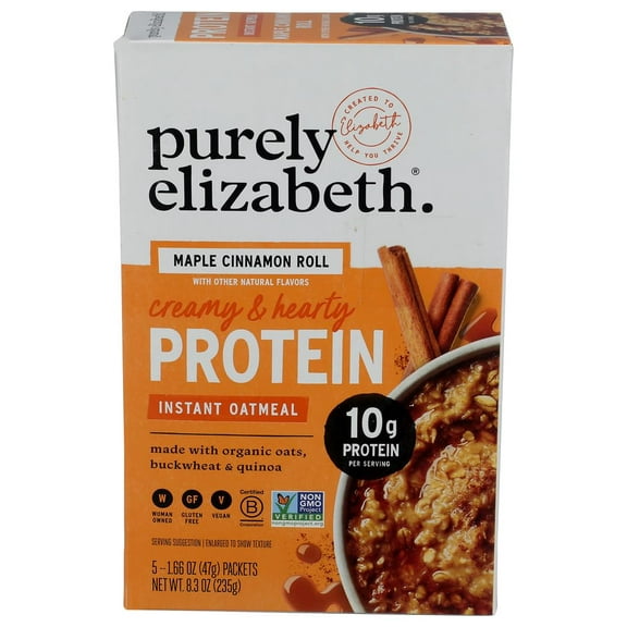 (Pack of 6) Purely Elizabeth Oatmeal Instant Maple Cinnamon 5 Pc 8.3 Oz