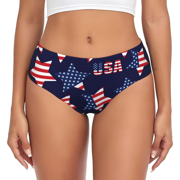 Womens Underwear - American Stars1 No Show Seamless Underwear for Women, Stretch Women's Panties, Hipster Soft Comfort Ladies Panties Bikini Underwear Briefs