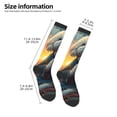thumbnail image 2 of Daiia Sports Socks Sunset Meditating Bichon Frise Printed Novelty Crew Socks for Men Women Knee High Socks Cotton Socks Soft & Breathable Support Unisex Socks, 2 of 9
