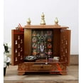 thumbnail image 3 of Home Temple, Wooden Temple, Pooja Mandir for Home (Large- 24 X 12 X 30 (WXDXH) inch, Red), 3 of 6