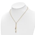 thumbnail image 3 of 14K Yellow Gold Fancy Necklace Chain Two-tone Polished w/1.5 in ext. 15.5 inch 2 mm, 3 of 4