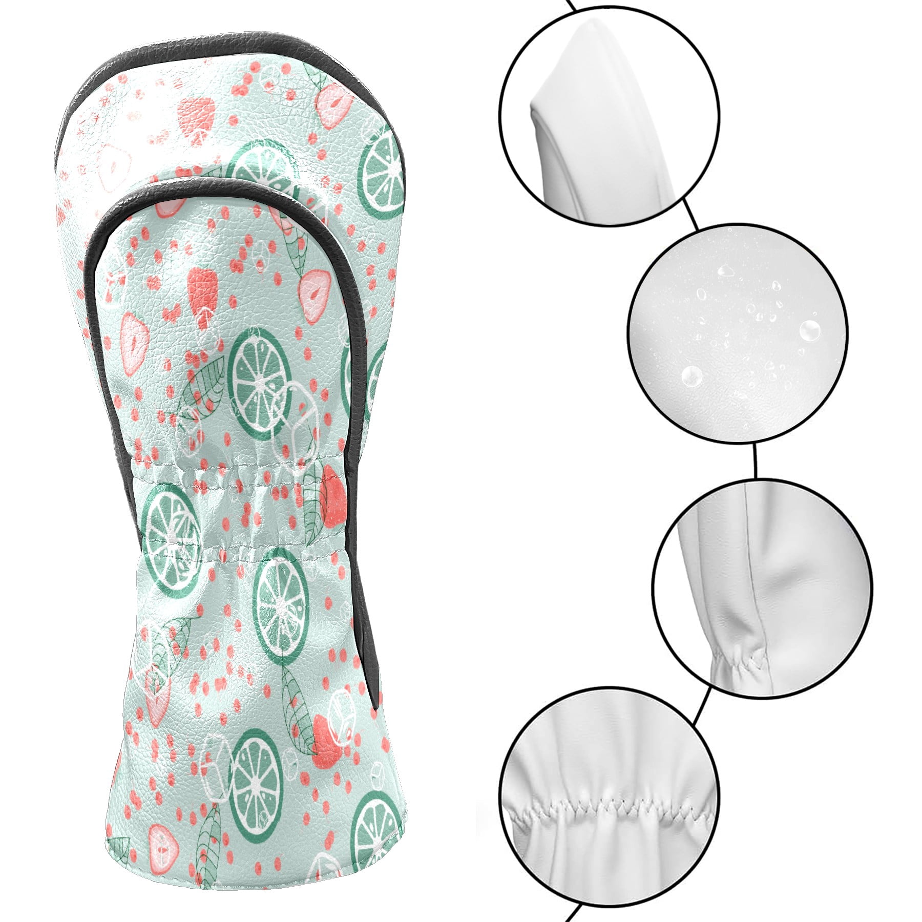 Golf Club Head Cover Waterproof Leather Golf Accessories HeadCovers Set Driver Headcover for Women Men Fruit