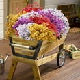 thumbnail image 4 of 10 Bundles Artificial Flowers for Outdoors, UV Resistant Fake Flowers with Plastic Plants, Faux Silk Flowers for Outside Window Box Front Porch Hanging Planter Decor-Purple, 4 of 5