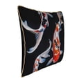 thumbnail image 2 of Fotbe Tricolor Koi Fish Trio Pattern Velvet Decorative Throw Pillow Covers with Elegant Piping, Soft Plush Cushion Cover for Sofa, Bed, Car, Office-20"x20", 2 of 8