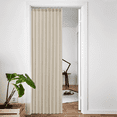 thumbnail image 6 of NICETOWN Closet Curtains, Accordion Style Door Curtains Pleated Folding Linen Door Curtain Light Filtering Linen Curtains for Room Divider/ Sliding Glass Door, 50"x80", Angora, 1 Panel, 6 of 10