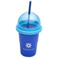 thumbnail image 2 of Cra-Z-Art ChillFactor Original Slushie Maker Cup, DIY Magic Slushy Maker Squeeze Cup, Super Quick Smoothie Squeeze Cup para batidos, jugos, taza de doble capa con tapa y cuchara, azul, 2 of 5
