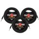 thumbnail image 1 of Cable TRS Pig Hog PTRS30BK, tejido negro, 9,1 m, 1 of 1