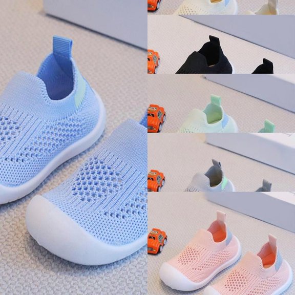 RTKFRFLM Baby Sneakers Breathable Mesh Walking Shoes Lightweight Non- Soft Sole Athletic Running Gym Shoes for Toddler Boys Girls