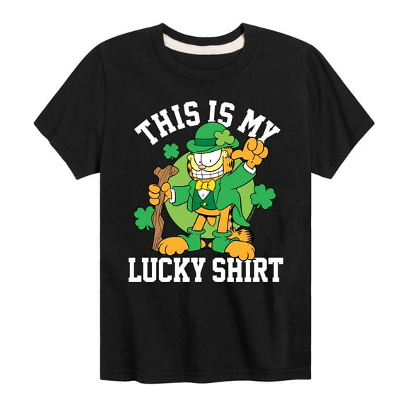 Garfield - This Is My Lucky Shirt - Toddler And Youth Short Sleeve Graphic T-Shirt