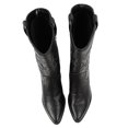 thumbnail image 4 of Soda Women's Faux Leather Pull On Tab Cowboy Boot, Black  ,  8 M US, 4 of 7