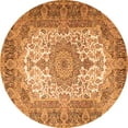 thumbnail image 1 of Ahgly Company Indoor Round Medallion Orange Traditional Area Rugs, 8' Round, 1 of 1